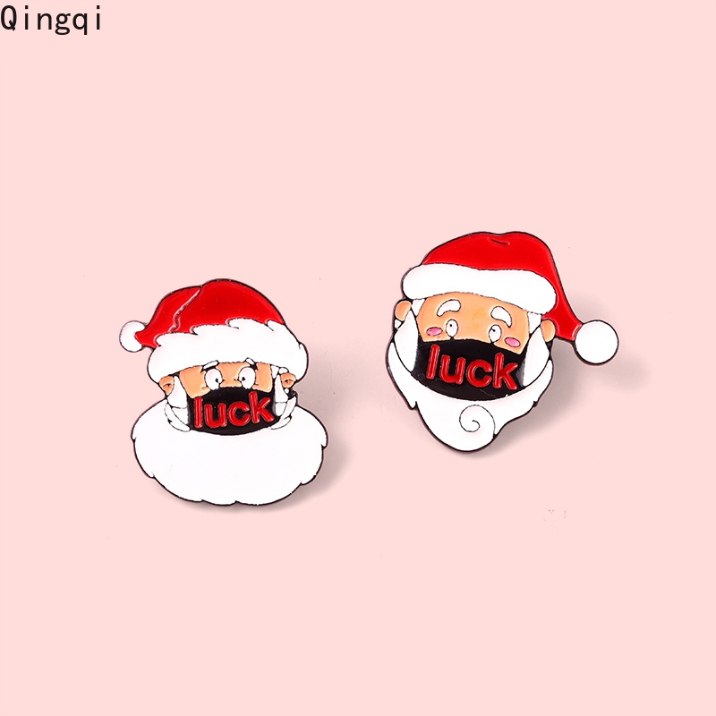 Ghim Cài Áo Hình Ông Già Noel Hoạt Hình Sáng Tạo