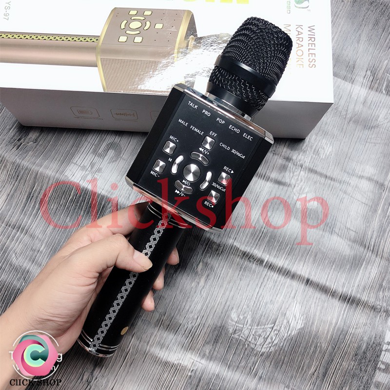 Mic YS97 Micro karaoke kiêm loa bluetooth YS97 phiên bản nâng cấp mic YS95 và mic YS92 Chính hãng có chế độ antu-tune