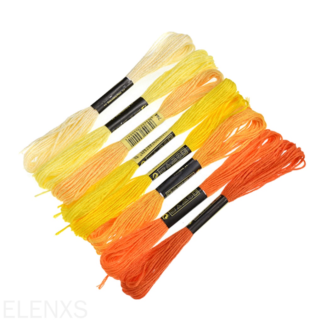 Chỉ cotton thêu dùng thêu chữ thập đan len thủ công DIY màu sắc ngẫu nhiên