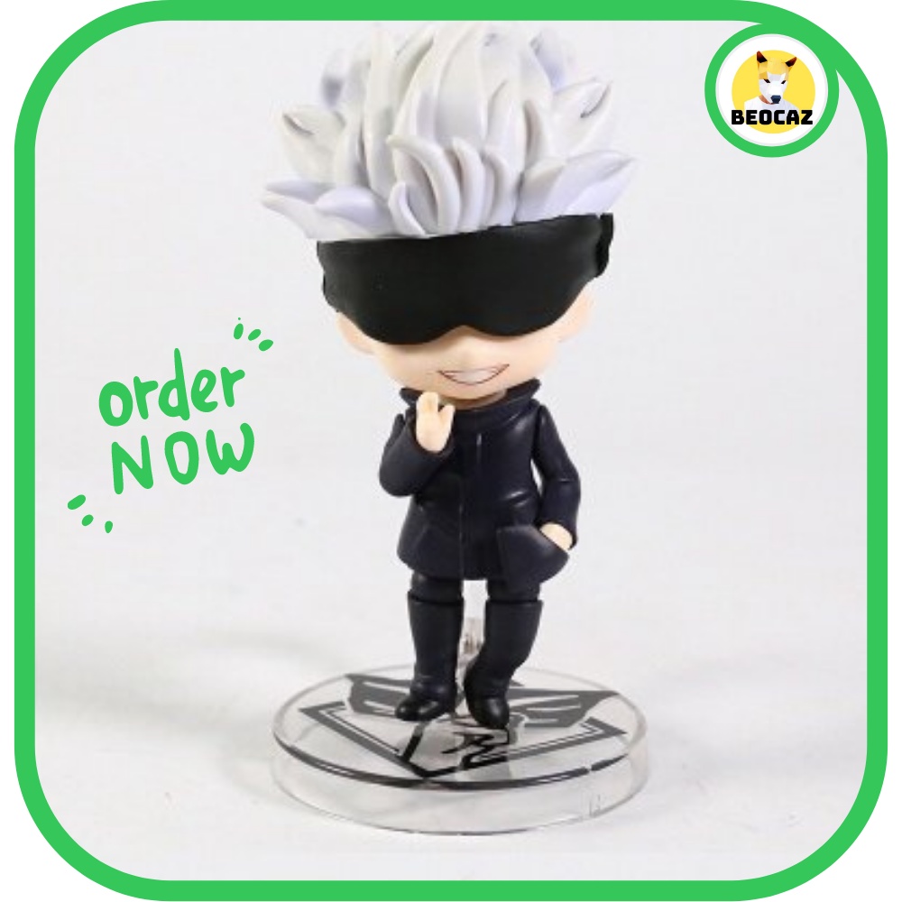 Mô hình Gojo Satoru loại 1 JJK Unoff dễ thương No.1528 kèm phụ kiện Chú Thuật Hồi Chiến Đồ chơi Beocaz Jujutsu Kaisen