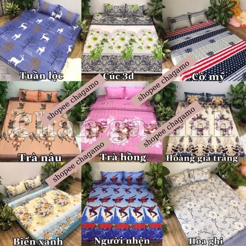Bộ 5 Món Vỏ Chăn Ga Gối Coton Poly Hàng Cao Cấp
