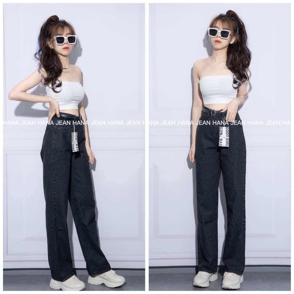 Quần Jean Ống Rộng Nữ Lưng Cao Phom Dài Kiểu ULZZANG HÌNH TỰ CHỤP | BigBuy360 - bigbuy360.vn