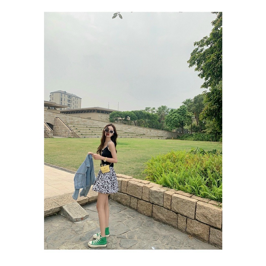 Áo ba lỗ croptop nữ thêu hoa chất liệu cotton co dãn mềm mát Minxu shop