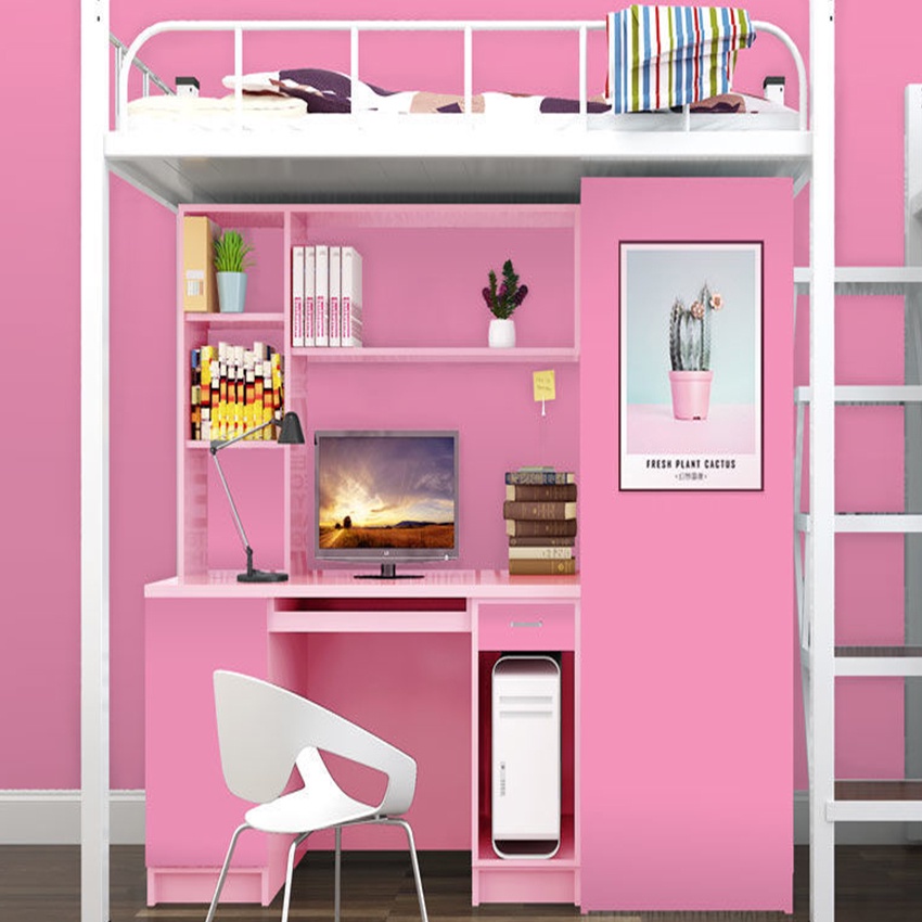 Giấy dán tường màu hồng đậm giá bán 1m x 45cm, decal dán tường màu hồng có keo sẵn - AZEVA