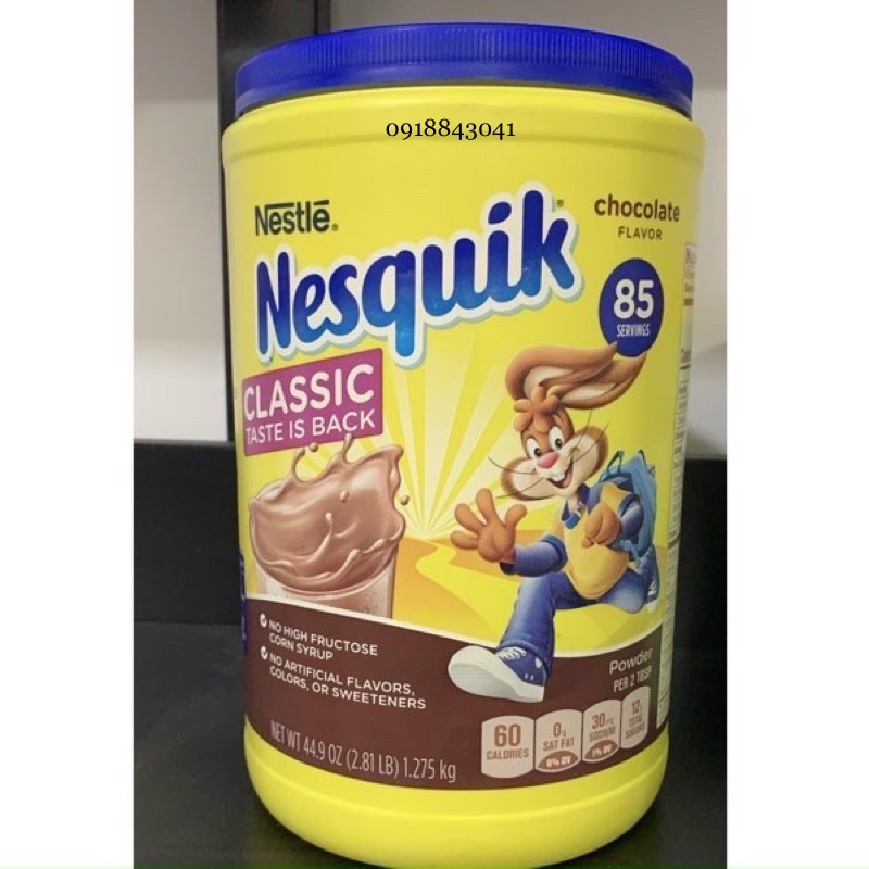 [Date 2023] Bột Cacao Socola Nestle Nesquik Chocolate 1.275kg Của Mỹ