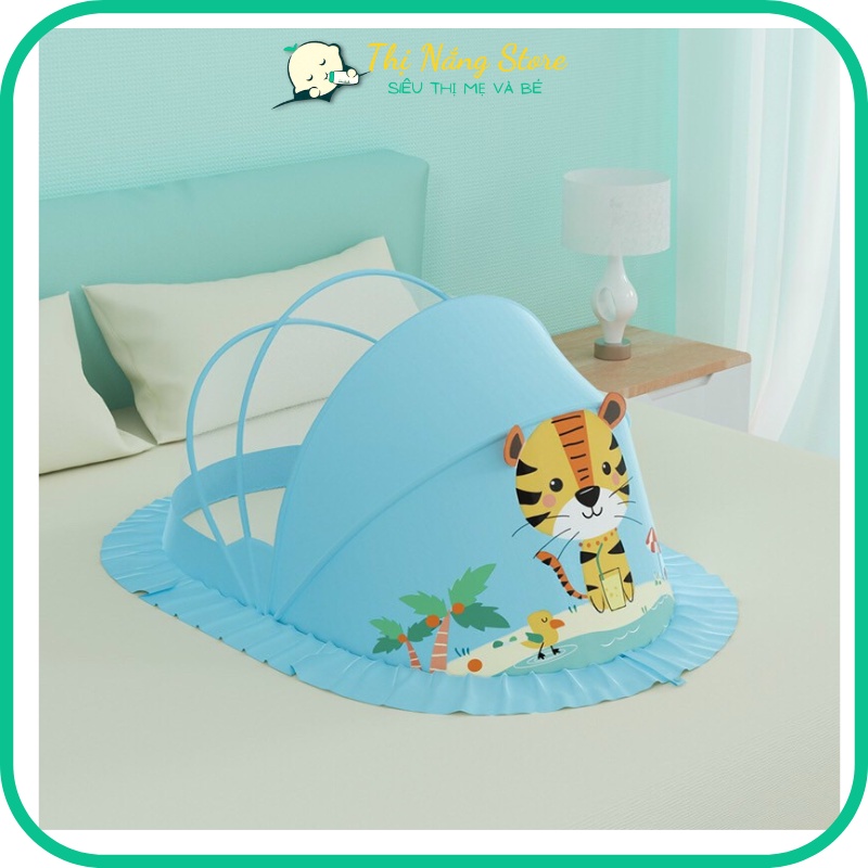 Màn chụp tự bung cho bé, Mùng chụp gấp gọn xếp thông minh có chắn sáng hình thú Thị Nắng Store