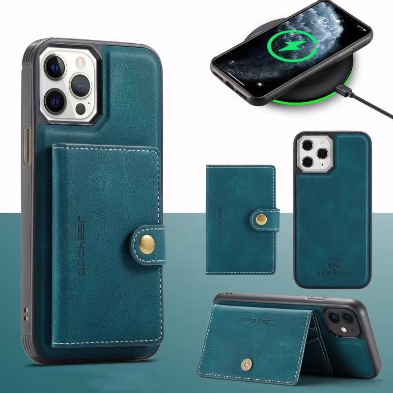 Bao Da Điện Thoại Kiêm Ví Đựng Thẻ 2 Trong 1 Cho iPhone 13 12 11 Pro Max XR XS Max X 7 8 Plus SE 2020 12 13Mini