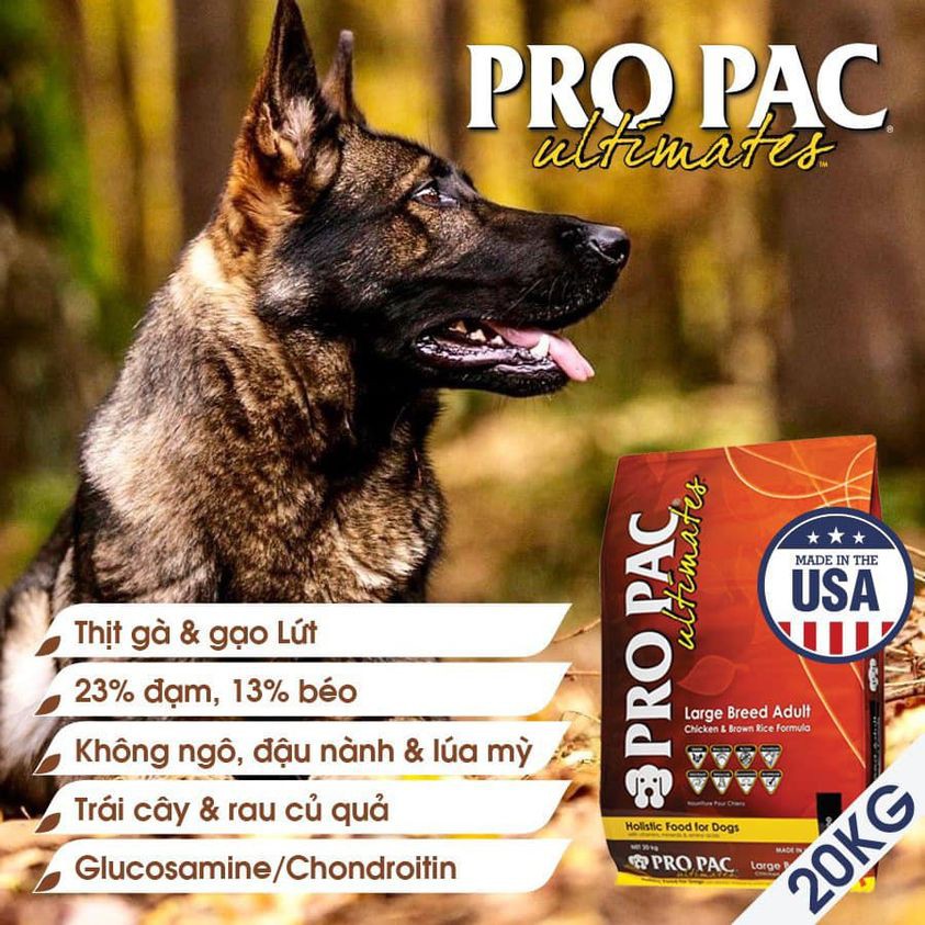 [DINH DƯỠNG CAO] 12KG THỨC ĂN HẠT TRƯỞNG THÀNH CHO GIỐNG CHÓ LỚN PROPAC ULTIMATES LARGE BREED ADULT Thịt Gà và Gạo Lứt