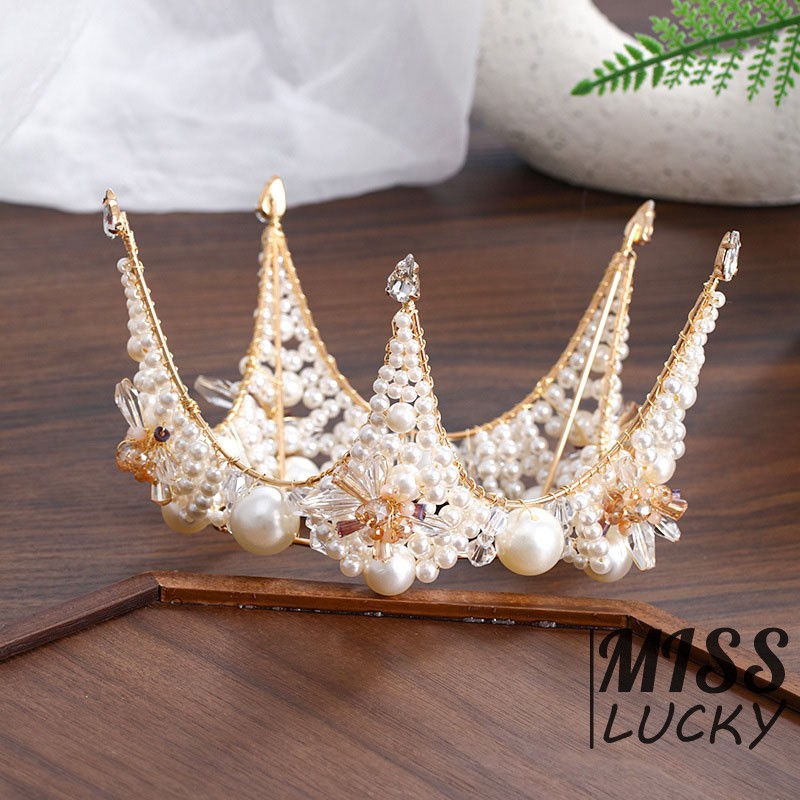 Set Vương Miện Và Khuyên Tai Thời Trang Sang Trọng Cho Nữ