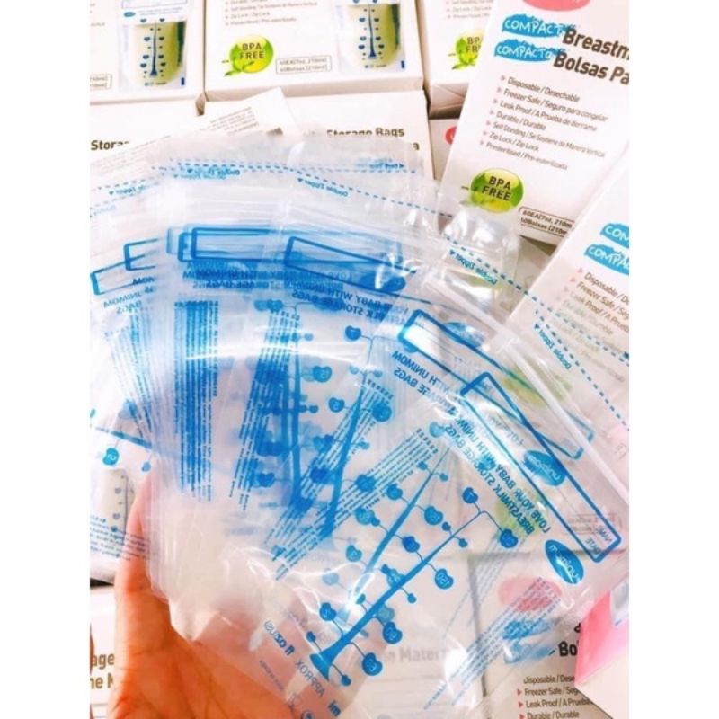 Túi trữ sữa unimom Hàn Quốc, hàng chính hãng, hộp 30 túi/60 túi, an toàn cho bé, tiện lợi cho mẹ