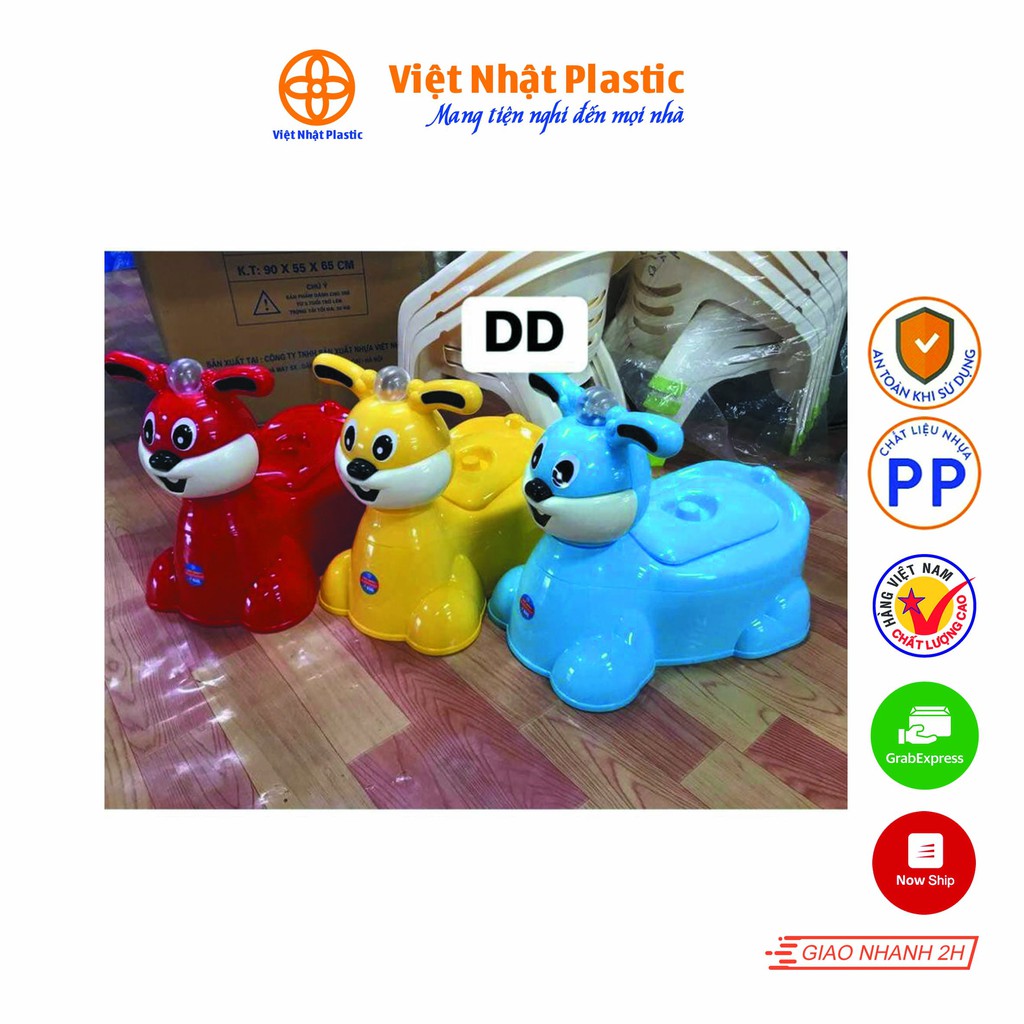 Bô vệ sinh cho bé hình thỏ có nhạc nhựa Việt Nhật Plastic cao cấp 5453