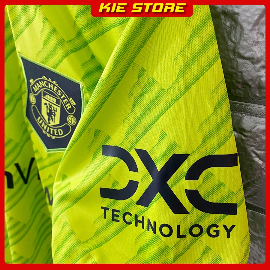 Set bộ thể thao quần áo bóng đá CLB Manchester United 2022 sân khách màu xanh phiên bản play / Bộ MU full logo Thái