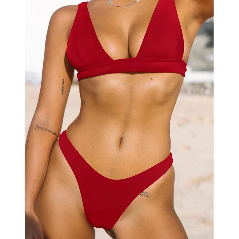 Bikini Cổ Chữ V Khoét Sâu Có Mút Nâng Ngực