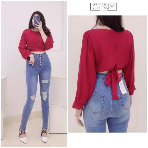 Áo Kiểu Cột Dây TH-05  | GinHouse Shop