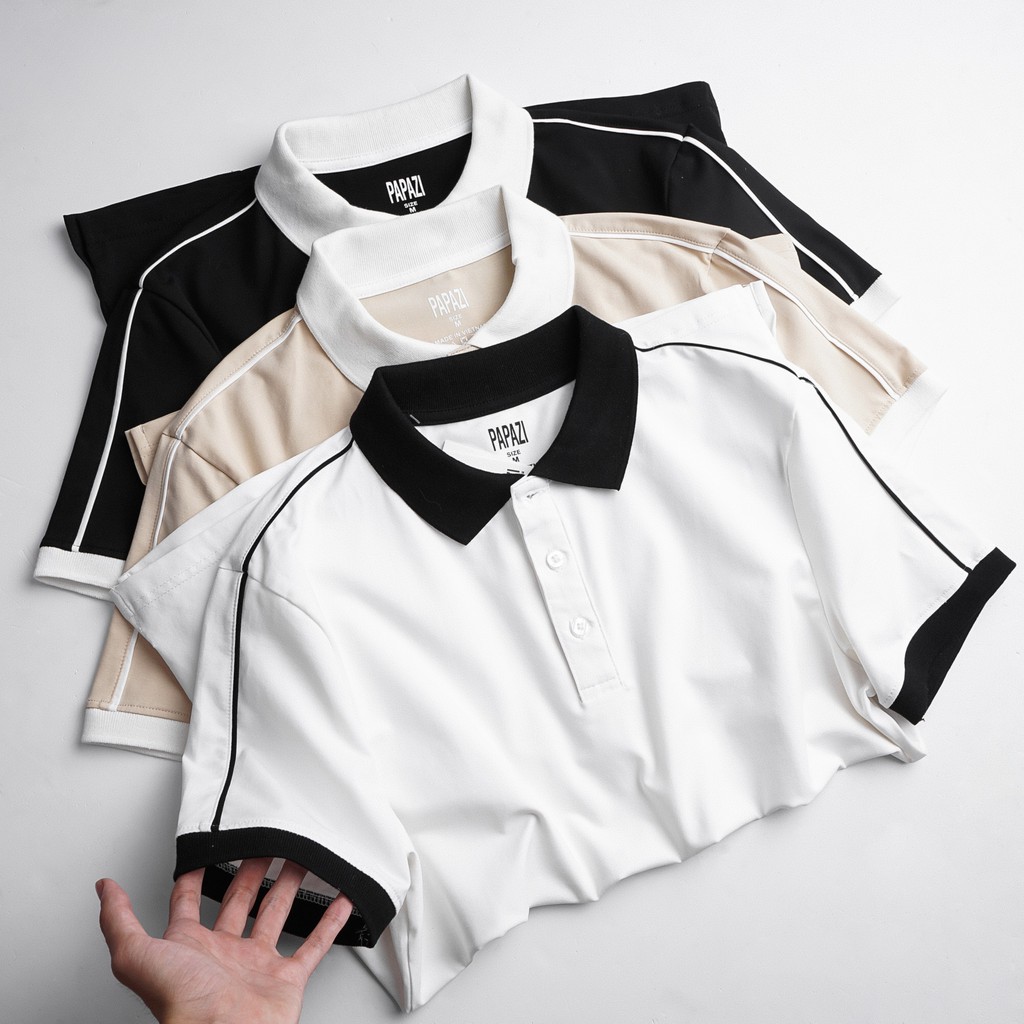 Áo Polo nam cổ bẻ phối viền vai tỉ mỉ từng chi tiết nhỏ 100% chất Cotton thoáng mát, co giãn 4 chiều style basic - PAP | BigBuy360 - bigbuy360.vn