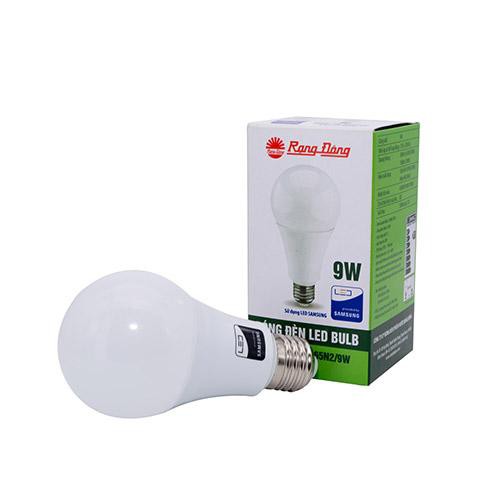 Bóng đèn Led Bulb Rạng Đông A60N2/9W Trắng/vàng Đui E27 tiết kiệm điện Bảo vệ mắt Siêu Sáng Tuổi thọ 15000 giờ BH 2 Năm