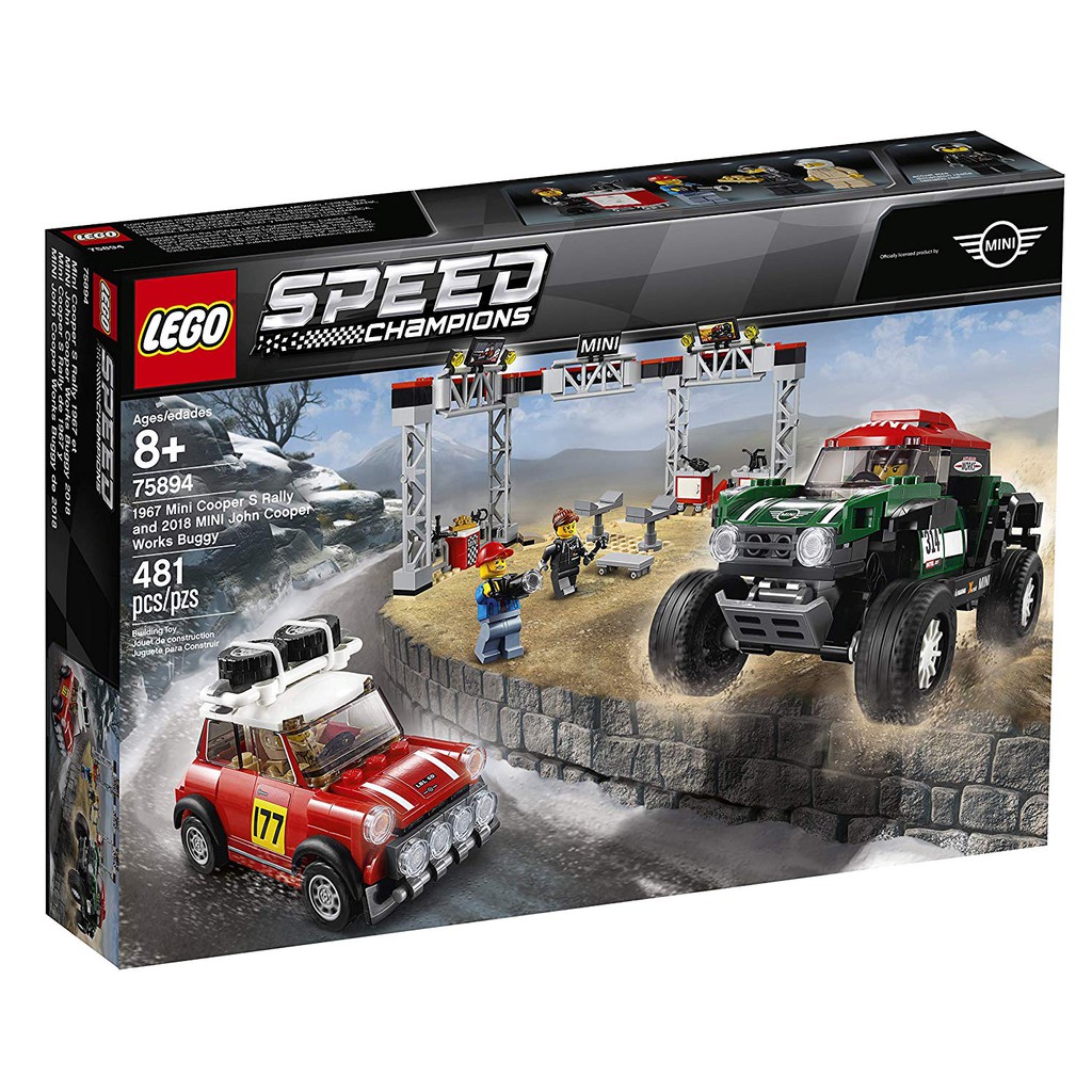 Siêu xe 75894 LEGO Speed Champions 1967 Mini Cooper S Rally and 2018 Mini John Cooper Works Buggy