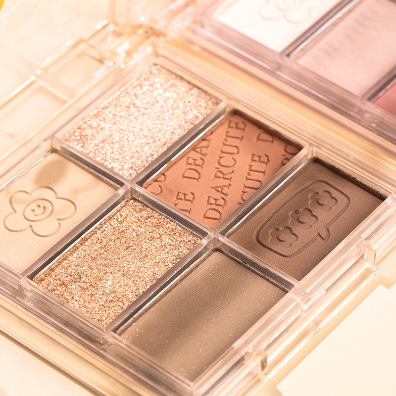 Bảng Phấn Mắt 6 Màu Sắc Tố Ngọc Trai Tiện Dụng Chất Lượng Cao