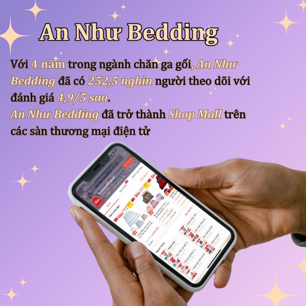 Bộ Chăn Ga Gối Lụa Thái 6D 4 Món Chăn Trần Bông Nhập Khẩu Hàng Loại 1 An Như Bedding