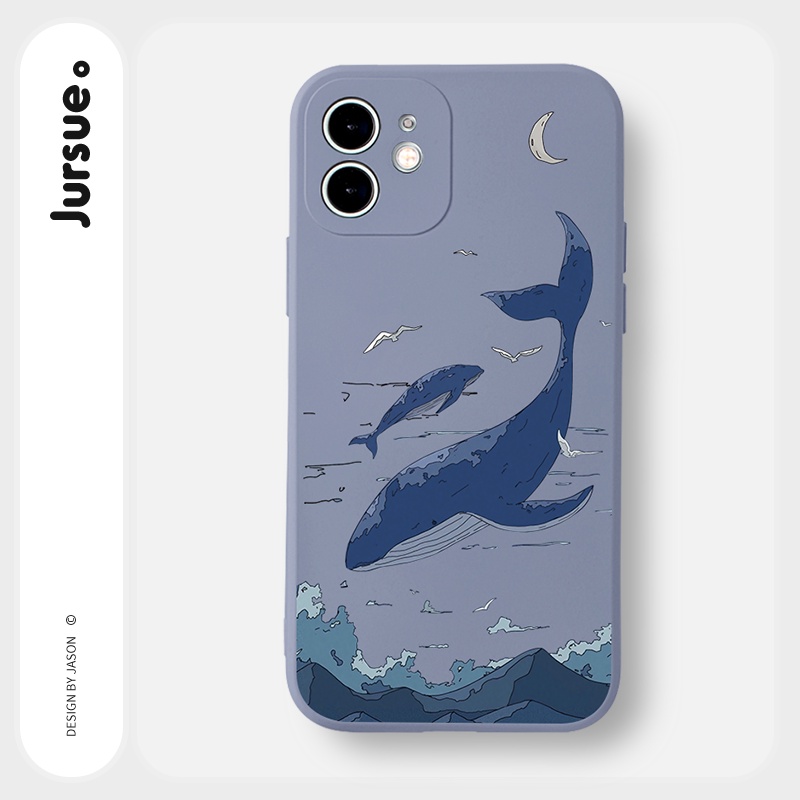 Ốp lưng JURSUE viền vuông hình dễ thương đẹp cho iPhone 13 12 11 Pro Max SE 2020 X XR XS ip 8 7 6 6S Plus kute Y98