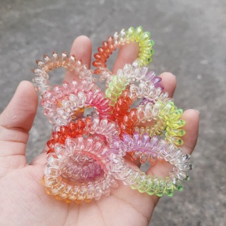 Túi 10 Lò xo cột tóc pha lê cở trung (3cm)