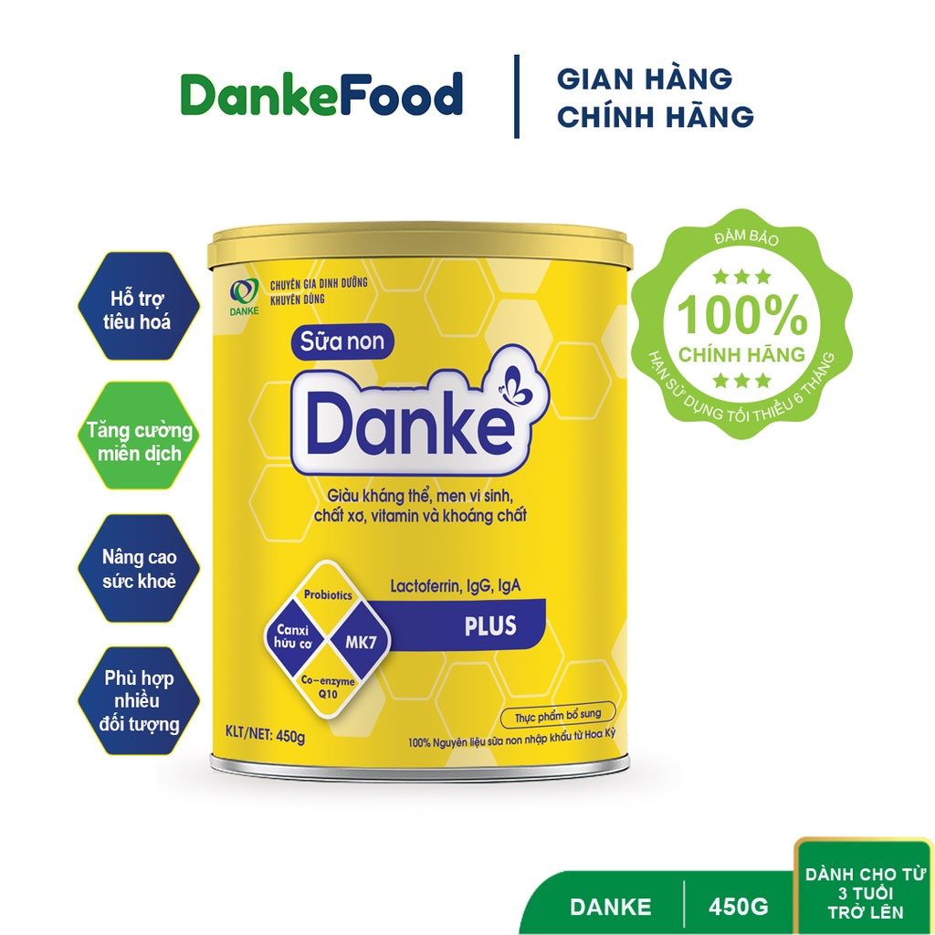 Sữa non Danke Plus 450g - Dinh dưỡng cao cấp cho cả gia đình