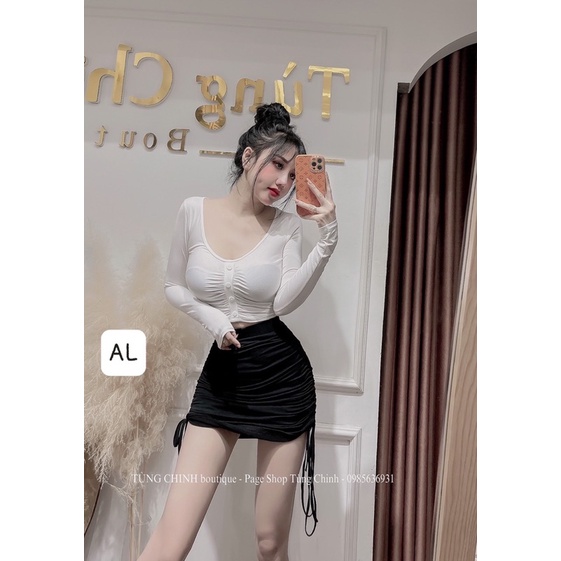 SET ÁO KÈM CHÂN VÁY RÚT DÂY