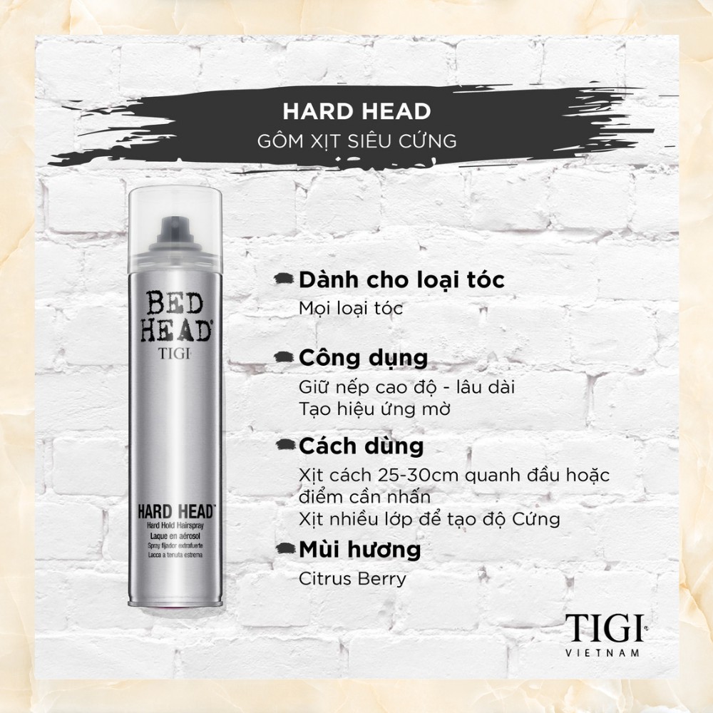 _XỊT SIÊU CỨNG GIỮ NẾP BỀN LÂU TIGI BED HEAD 385ML