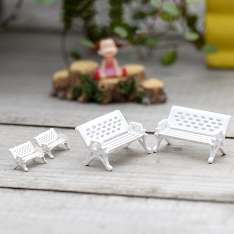 Đồ trang trí Ghế Dài Mini Trang Trí Nhà Búp Bê