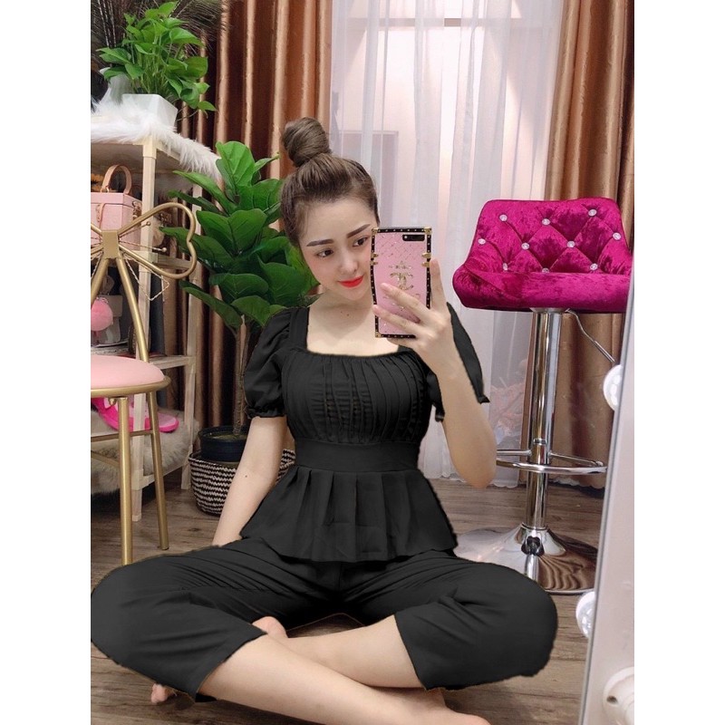 Sét peplum xếp ly #bigsize 60kg đến 90kg