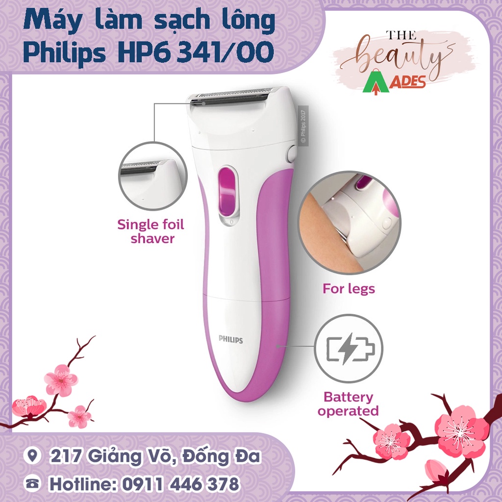 Máy làm sạch lông cho phụ nữ Philips HP6341 - HÀNG CHÍNH HÃNG BẢO HÀNH 12 THÁNG