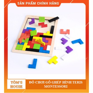 [FREESHIP đơn từ 50k]Đồ Chơi Ghép Hình Teris Montessori Bằng Gỗ Cho Bé