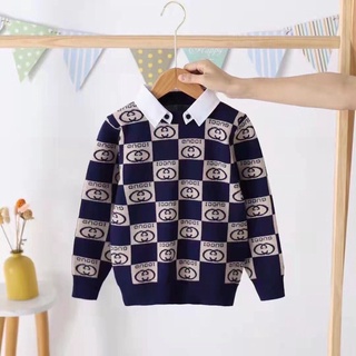 Áo Len Cổ Sơ Mi Cho Bé