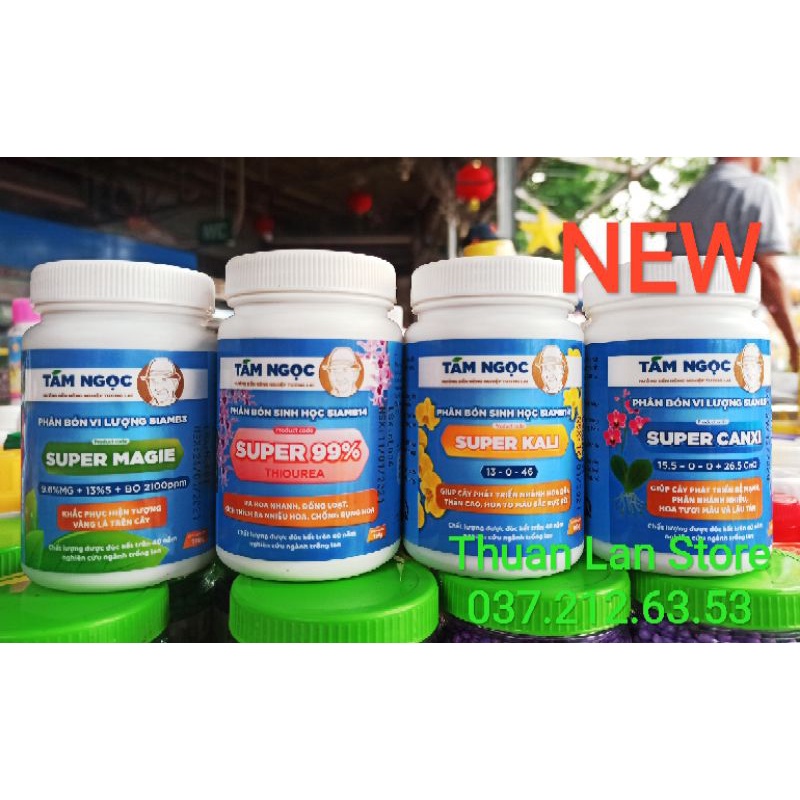 Bộ Tứ Super Tám Ngọc Gồm Super Kali - Canxi - Magie - 99 hũ 100g