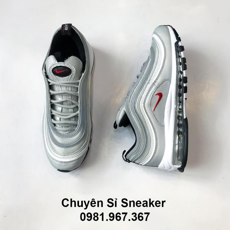 Giày Sneaker NIKE AIR MAX 97 Silver Xám Bạc Phản Quang [Sẵn Hàng]