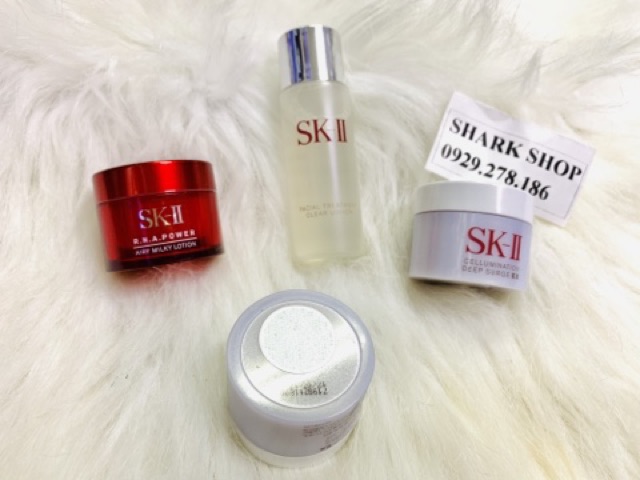 (COMBO)KEM TRẮNG DA CHỐNG LÃO HÓA SKII -NƯỚC THẦN SKII - NƯỚC HOA HỒNG SK 2 (30ML)