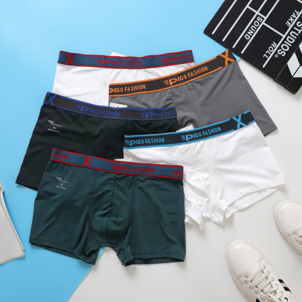 [Mã LTBAUAB19 giảm 7% đơn 99K] Combo 5 quần lót boxer nam cotton cao cấp Pigofashion QLPG03 nhiều màu