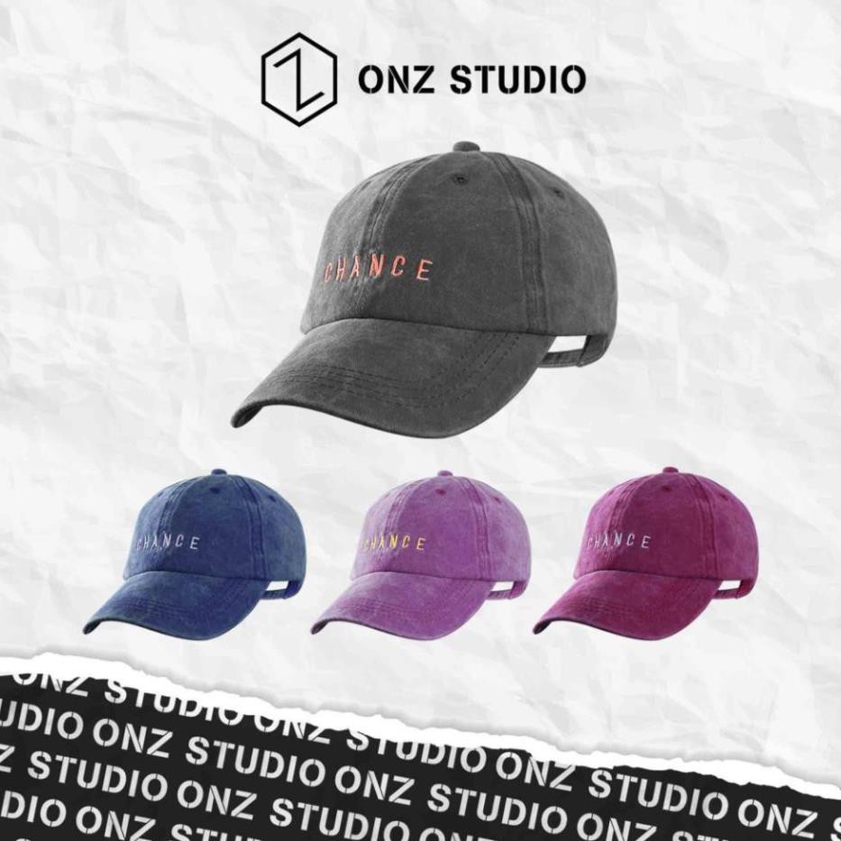 Nón kết ONZ Studio trơn thêu chữ Chance - Mũ lưỡi trai nam nữ chất cotton nhiều màu style Hàn Quốc cực chất MLT02 Xịn
