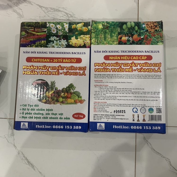 Nấm đối kháng trichodermaa bacillus 1kg- ủ phân chuồng, tưới cây, đối kháng nấm bệnh ngừa thối rễ vàng lá