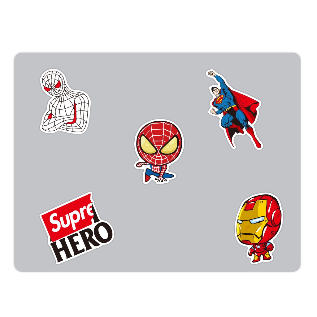 J· Hình Dán Chống Nước Marvel's The Avengers Phim Hoạt Hình Mũ Bảo Hiểm Máy Tính Xách Tay Hành Lý Dán Thiết Lập, 10 tờ