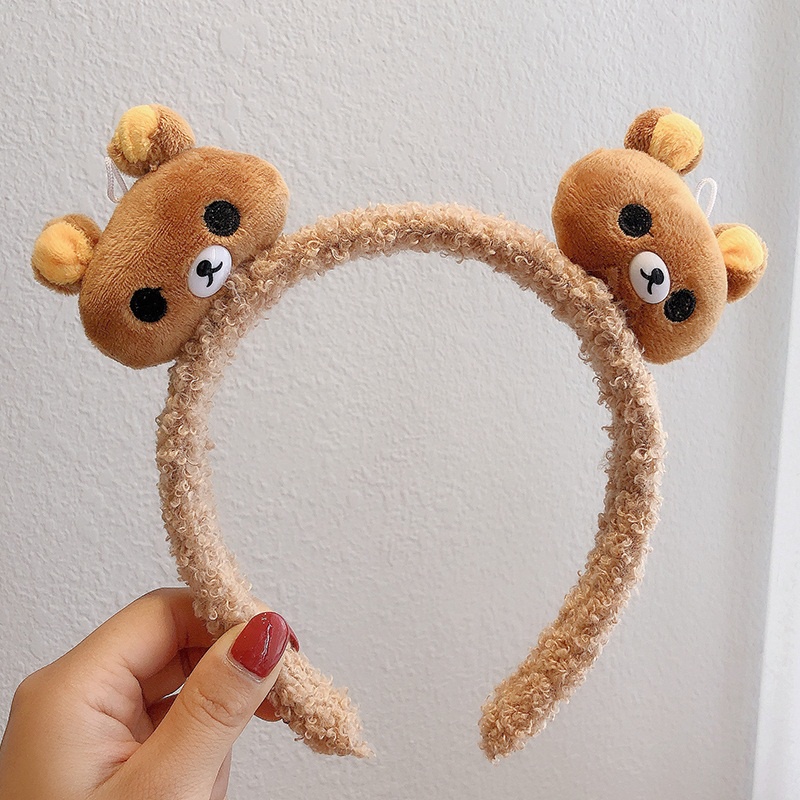 Băng Đô Cài Tóc Chống Trượt Hình Chú Gấu Nhồi Bông Dễ Thương