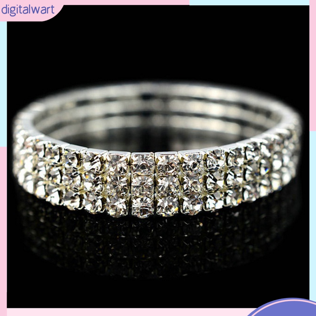 Vòng Tay Hợp Kim Co Giãn Đính Đá Thời Trang Cho Nữ