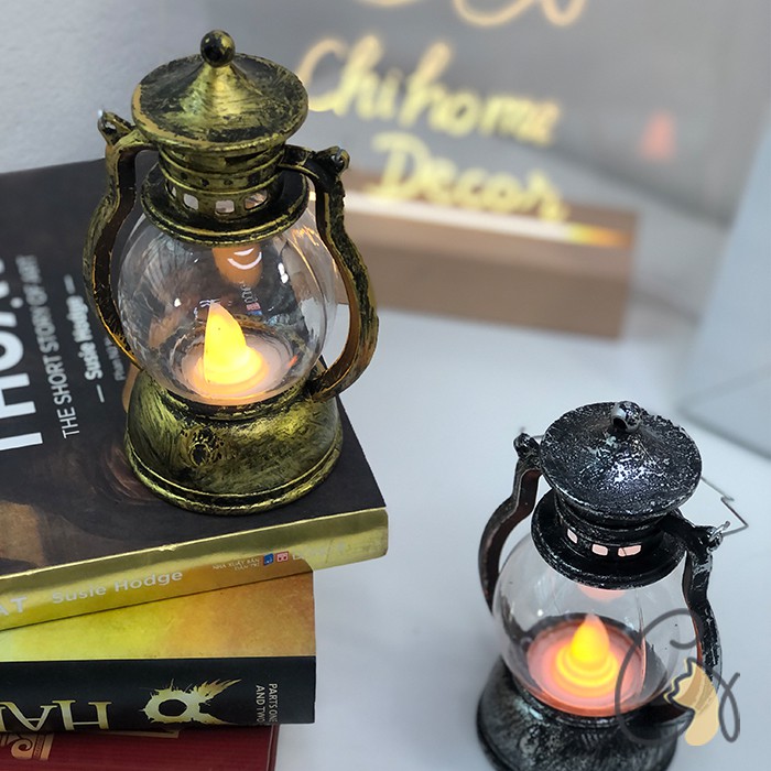 Đèn Dầu Điện Tử LED Trang Trí Phong Cách Cổ Điển Halloween Chihome Decor