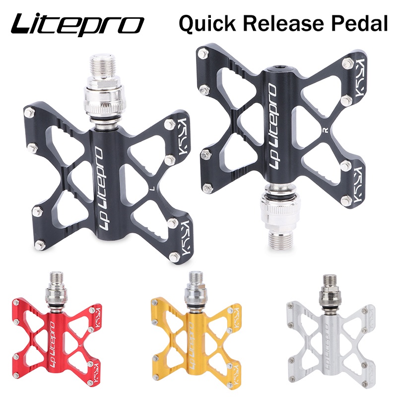 LP Litepro Bàn Đạp Tháo Nhanh Xe Đạp Gấp Bàn Đạp Tháo Nhanh CNC BMX Hợp Kim Nhôm