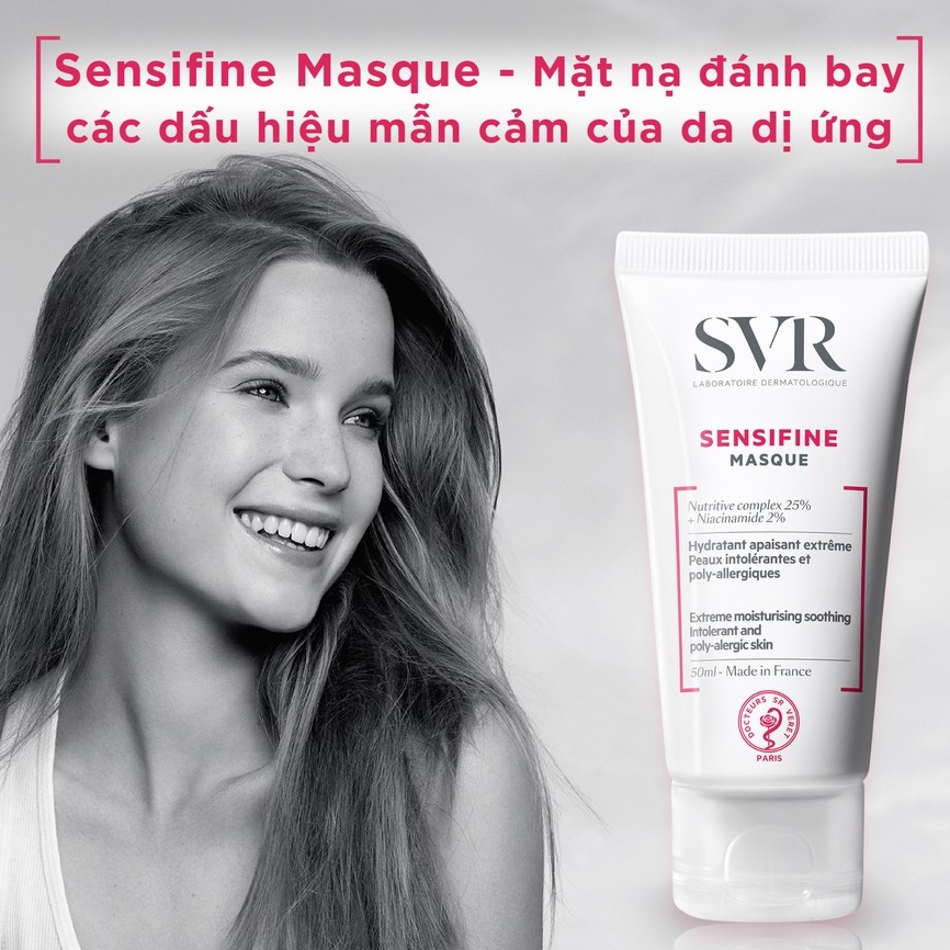 Kem dưỡng ẩm giúp làm da mềm dịu dành cho da khô và da bị kích ứng SVR SENSIFINE Masque 50ml