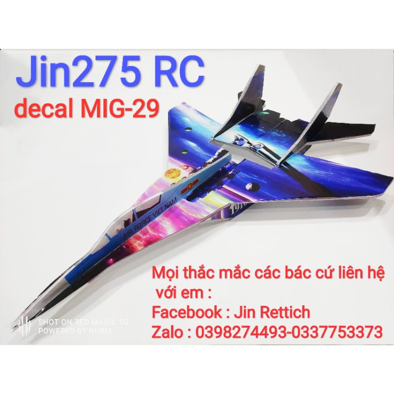 ❤️ Siêu Sock❤️Bộ vỏ kit MiG 29 K sải 45cm