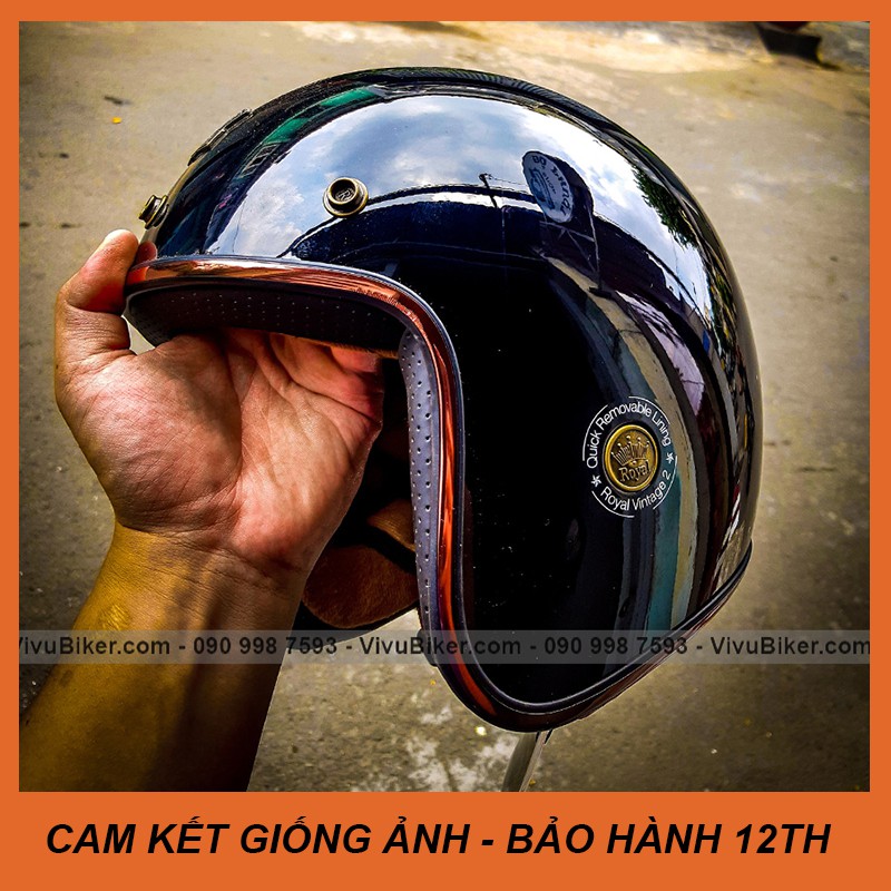 [GIÁ KHO] Mũ nón bảo hiểm 3/4 classic Royal m20c màu hồng lót rời cao cấp - tặng kèm balo dây rút chống trầy