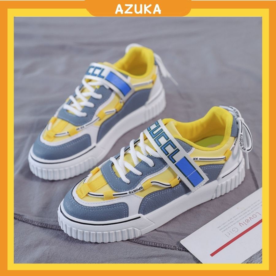 Giày thể thao nữ trắng đế bằng giá rẻ cao cấp giày sneaker nữ trắng hot trend AZUKA - D1