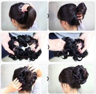 Tóc giả búi xoăn công chúa dành cho mọi lứa tuổi