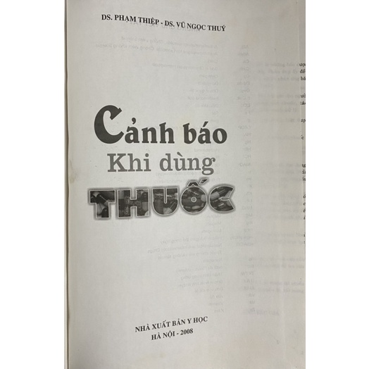 Sách - Cảnh báo khi dùng thuốc 2008